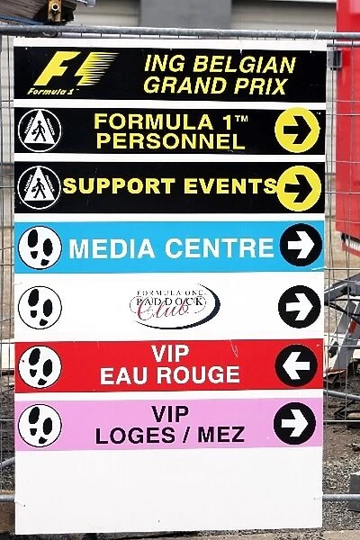Formula One World Championship: F1 direction signs