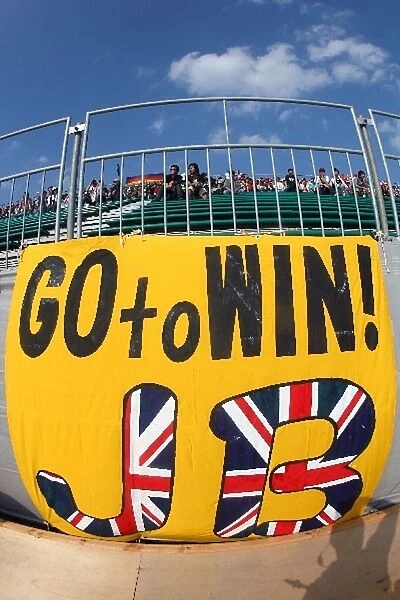 Formula One World Championship: Fan banner for Jenson Button Brawn Grand Prix