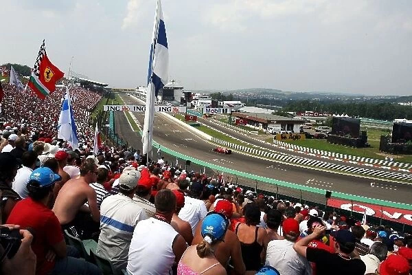 Formula One World Championship: Fans watch Kimi Raikkonen Ferrari F2008