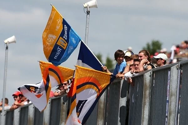 Formula One World Championship: Fans wave their flags