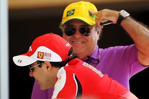 Formula One World Championship: Felipe Massa Ferrari with his father Luiz Antonio Massa