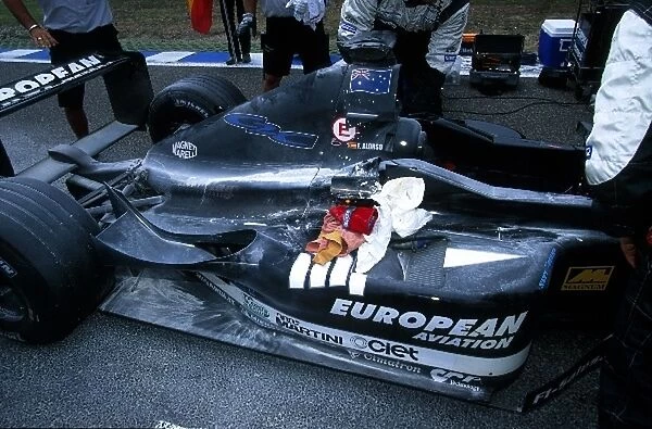 Formula One World Championship: Fernando Alonso European Minardi PS01 failed to finish