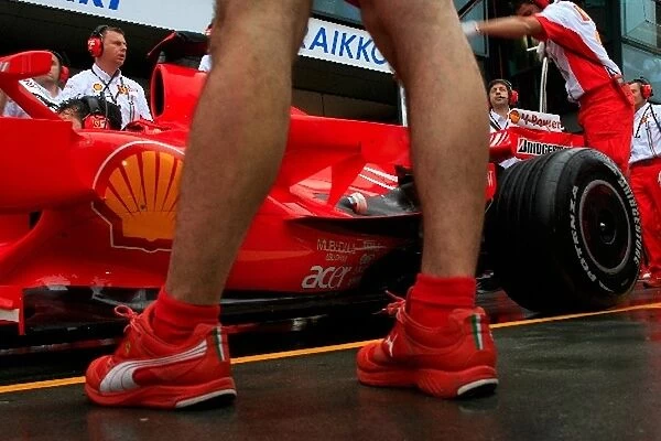 Formula One World Championship: The Ferrari F2007 in the pits