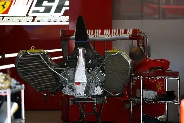 Formula One World Championship: Ferrari F2008 engine and radiators