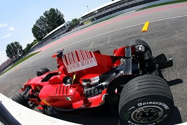 Formula One World Championship: The Ferrari F2008 of race retiree Kimi Raikkonen Ferrari