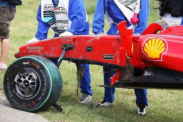 Formula One World Championship: The Ferrari F2009 of Felipe Massa Ferrari after his heavy qualifying crash