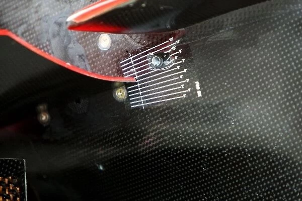 Formula One World Championship: Ferrari F60 front wing detail and adjustment