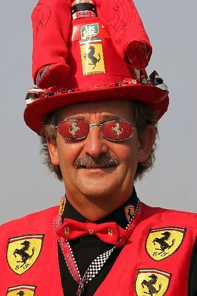 Formula One World Championship: A Ferrari fans hat