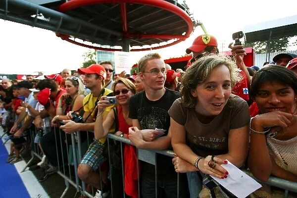 Formula One World Championship: Ferrari fans in the pits