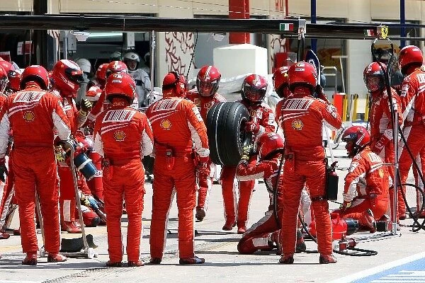 Formula One World Championship: Ferrari makes a pit stop