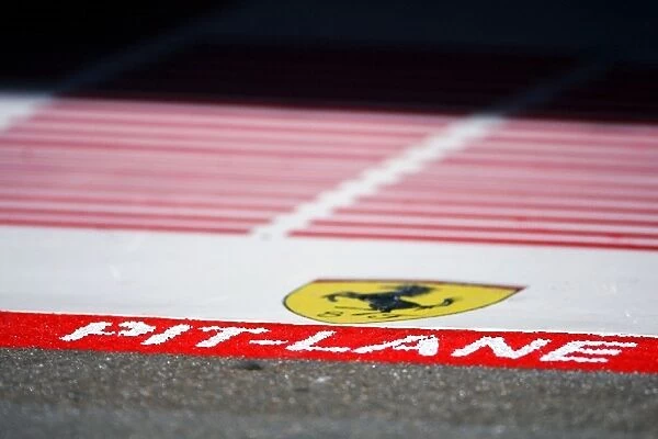 Formula One World Championship: Ferrari pit lane demarkation
