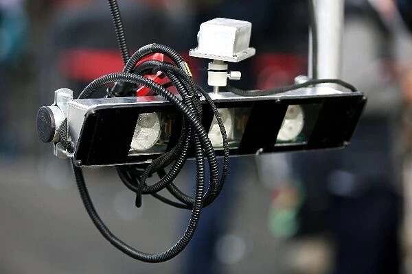 Formula One World Championship: The Ferrari pit light system, in place, but not operational