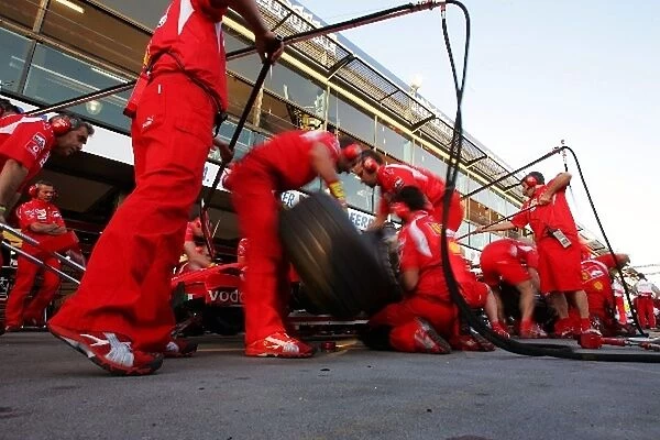 Formula One World Championship: Ferrari practice pit stops