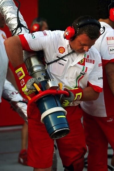 Formula One World Championship: Ferrari practice pits stops