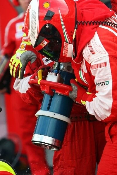 Formula One World Championship: Ferrari refuel Kimi Raikkonen Ferrari