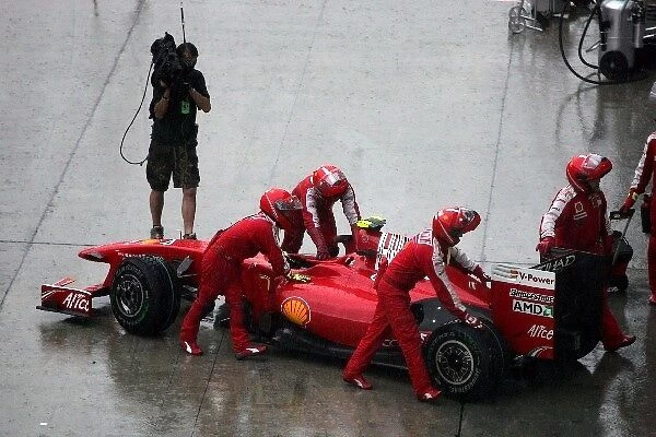 Formula One World Championship: Ferrari retiren the car of Kimi Raikkonen Ferrari F2009