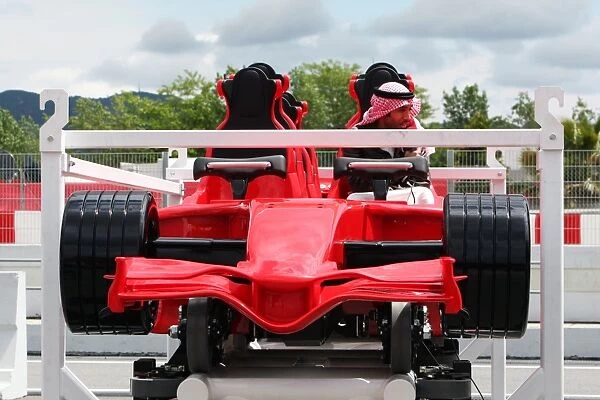Formula One World Championship: A Ferrari world roller coaster carriage at the circuit