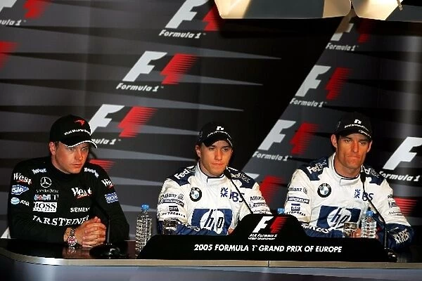 Formula One World Championship: The FIA Post Qualifying Press Conference: Kimi Raikkonen McLaren, second; Nick Heidfeld Williams, pole position