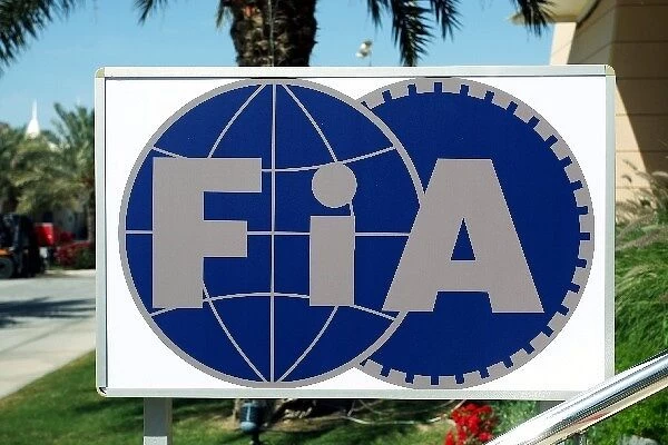 Formula One World Championship: FIA sign in the paddock