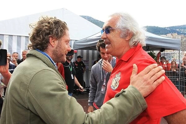 Formula One World Championship: Flavio Briatore with Lapo Elkann Fiat Brand Manager