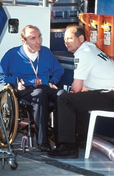 Formula One World Championship: Frank Williams Williams Owner chats with Ron Dennis Mclaren boss