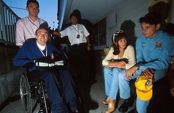 Formula One World Championship: Frank Williams Williams Team Boss with Giancarlo Fisichella, right
