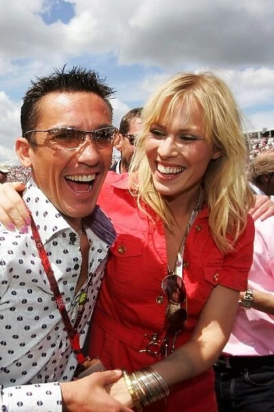 Formula One World Championship: Frankie Dettori Jockey with Natasha Bedingfield Singer