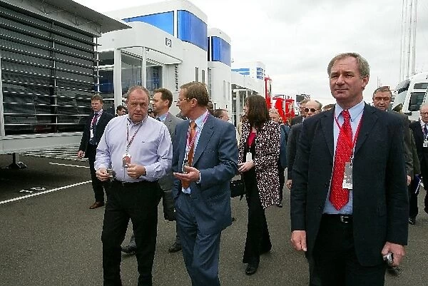 Formula One World Championship: Geoff Hoon MP with Alan Donnelly FIA