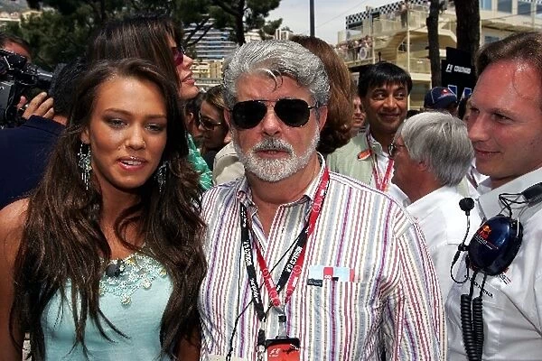 Formula One World Championship: George Lucas meets the daugher Petra Ecclestone daughter of Bernie Ecclestone F1 Supremo