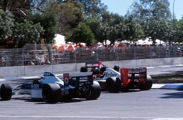 Formula One World Championship: Gerhard Berger passes Jean Alesi, probably to lap him