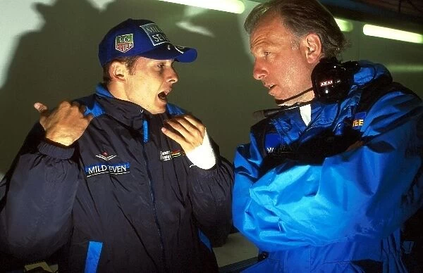 Formula One World Championship: Giancarlo Fisichella Benetton Playlife B198 with David Richards