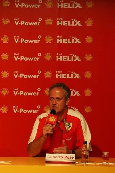 Formula One World Championship: Gilberto Pose at the Shell Press Conference