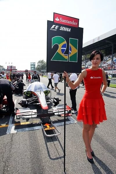 Formula One World Championship: Grid Girl for Bruno Senna Hispania Racing F1 Team