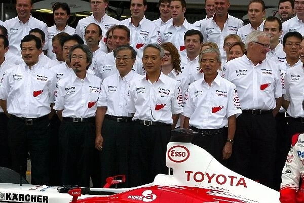 Formula One World Championship: A group photo for the Toyota team