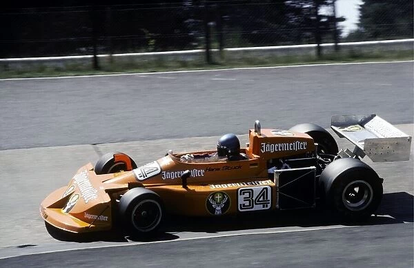 Formula One World Championship: Hans-Joachim Stuck March 761 retired on the opening lap of the race with a broken clutch