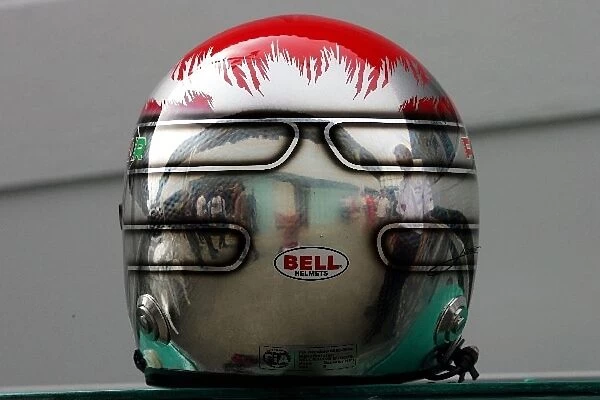 Formula One World Championship: The helmet of Jarno Trulli Toyota