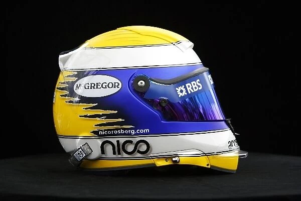 Formula One World Championship: The helmet of Nico Rosberg Williams
