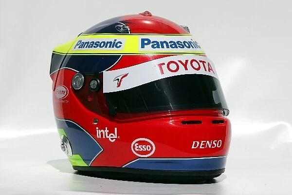 Formula One World Championship: The helmet of Ricardo Zonta Toyota Test Driver