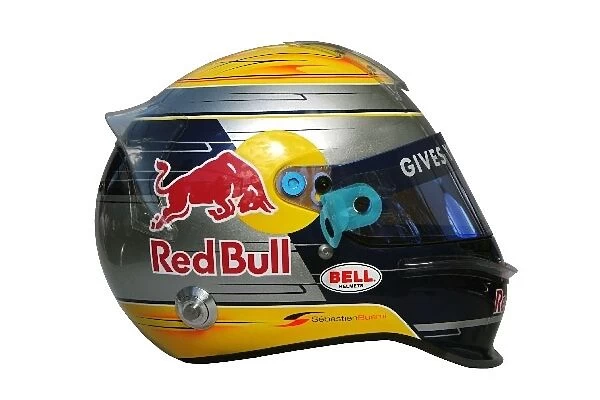 Formula One World Championship: The helmet of Sebastien Buemi Scuderia Toro Rosso