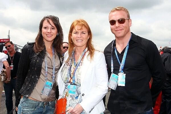Formula One World Championship: HRH Sarah Ferguson with Sir Chris Hoy Cyclist and his girlfriend Sarra Kemp