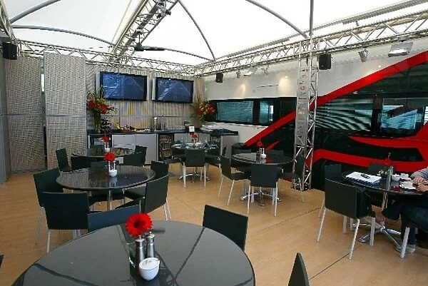 Formula One World Championship: The interior of the Jaguar motorhome