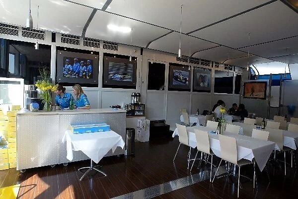 Formula One World Championship: The interior of the Renault motorhome
