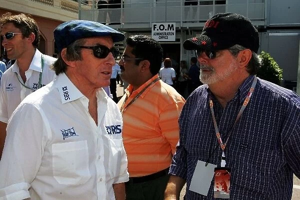 Formula One World Championship: Jackie Stewart with George Lucas Star Wars creator