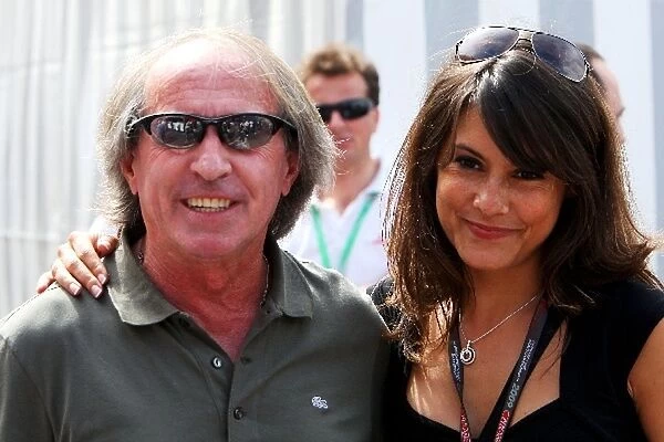 Formula One World Championship: Jacques Laffitte with Marion Jolles TF1 TV Presenter