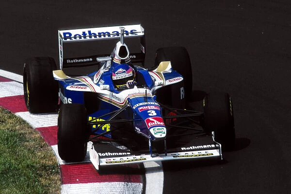 Formula One World Championship: Jacques Villeneuve Williams FW19 crashed out of the race on the second lap