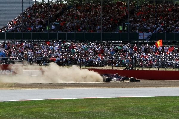 Formula One World Championship: Jaime Alguersuari Scuderia Toro Rosso STR5 drives through the gravel and retires from the race