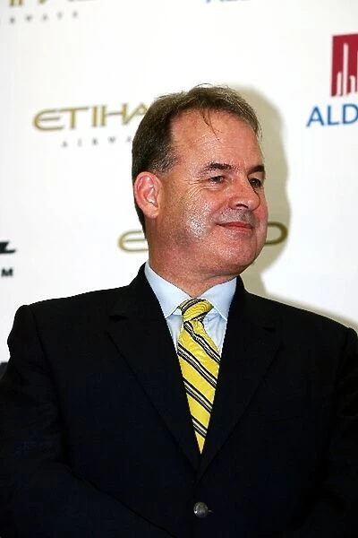 Formula One World Championship: James Hogan CEO Etihad announcing Etihad as the Spyker Title Sponsor