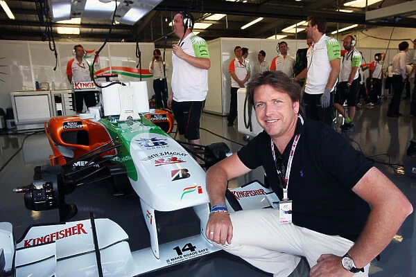 Formula One World Championship: James Martin Celebrity Chef shown around the Force India F1 Team garage