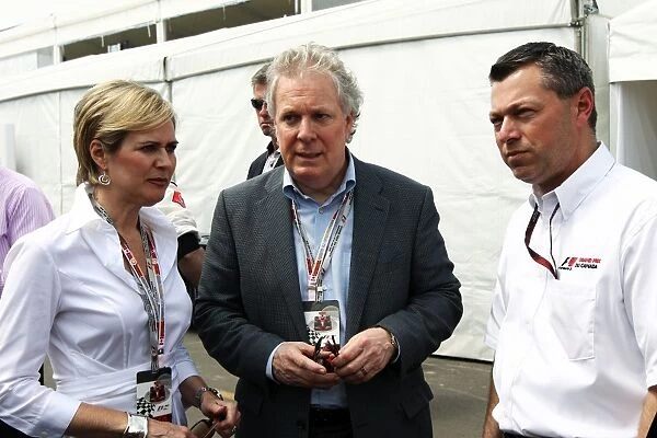 Formula One World Championship: Jean Charest Prime Minister of Quebec with Francois Dumontier Group Octane Racing and Promoter of the Canadian GP