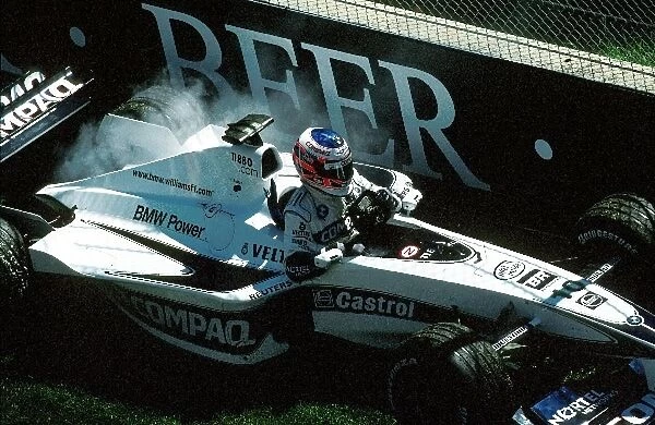 Formula One World Championship: Jenson Button Williams F1 BMW FW22 retires with blown engine